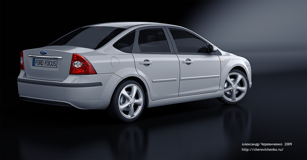 Визуализация 3d модели Ford Focus II